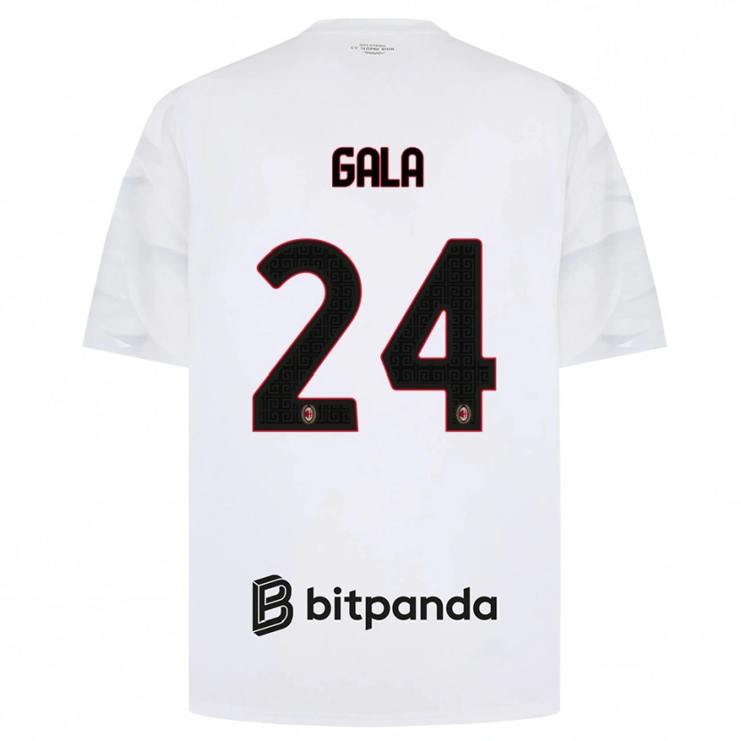Danxen Kvinnor Antonio Gala #24 Vit Röd Svart Bortatröja Matchtröjor 2026/27 Tröjor T-Tröja
