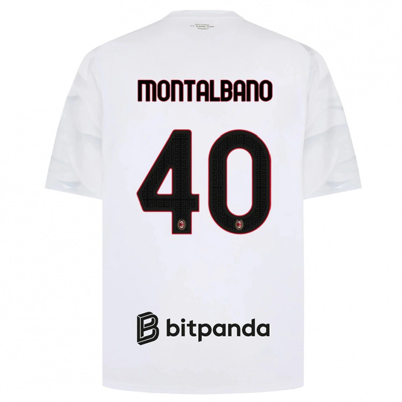 Danxen Kvinnor Nicolo Montalbano #40 Vit Röd Svart Bortatröja Matchtröjor 2026/27 Tröjor T-Tröja