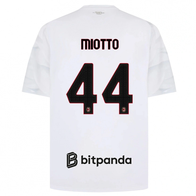 Danxen Kvinnor Giorgia Miotto #44 Vit Röd Svart Bortatröja Matchtröjor 2026/27 Tröjor T-Tröja