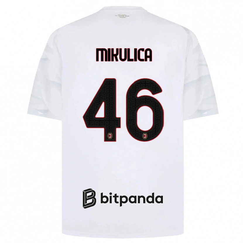 Danxen Kvinnor Petra Mikulica #46 Vit Röd Svart Bortatröja Matchtröjor 2026/27 Tröjor T-Tröja