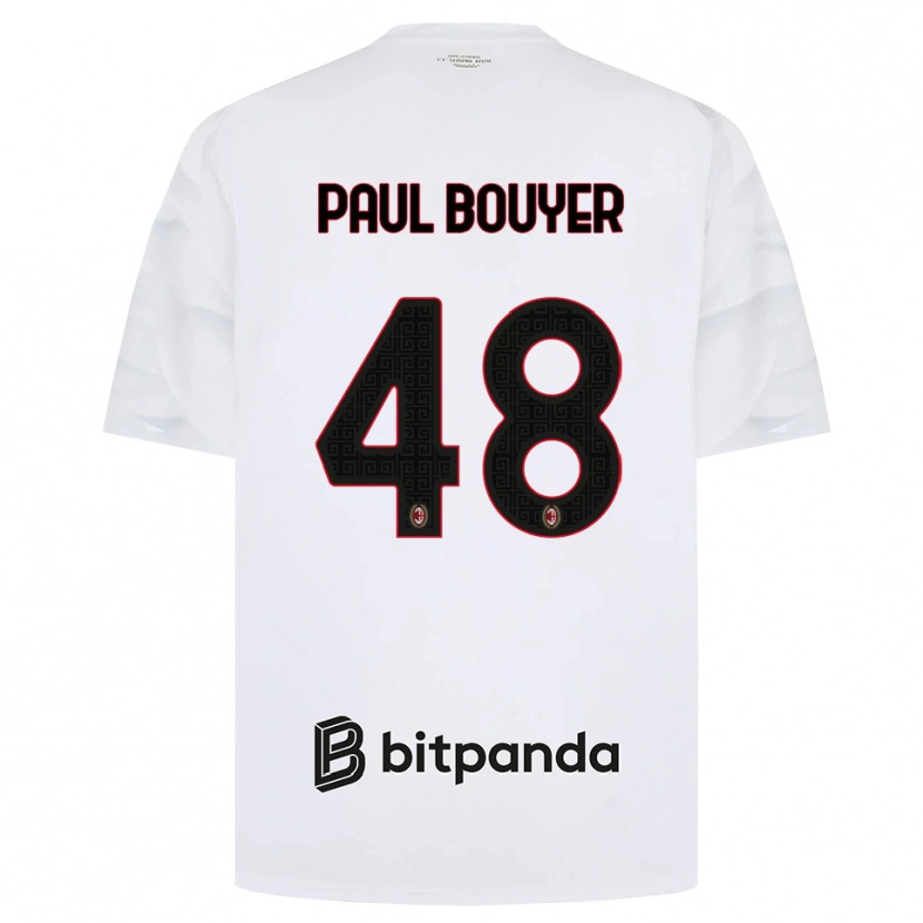 Danxen Kvinnor Léo Paul Bouyer #48 Vit Röd Svart Bortatröja Matchtröjor 2026/27 Tröjor T-Tröja
