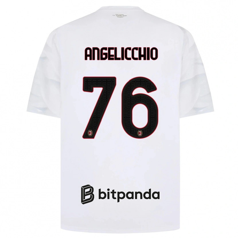 Danxen Kvinnor Mattia Angelicchio #76 Vit Röd Svart Bortatröja Matchtröjor 2026/27 Tröjor T-Tröja