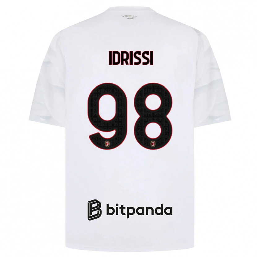 Danxen Kvinnor Yahya Idrissi #98 Vit Röd Svart Bortatröja Matchtröjor 2026/27 Tröjor T-Tröja