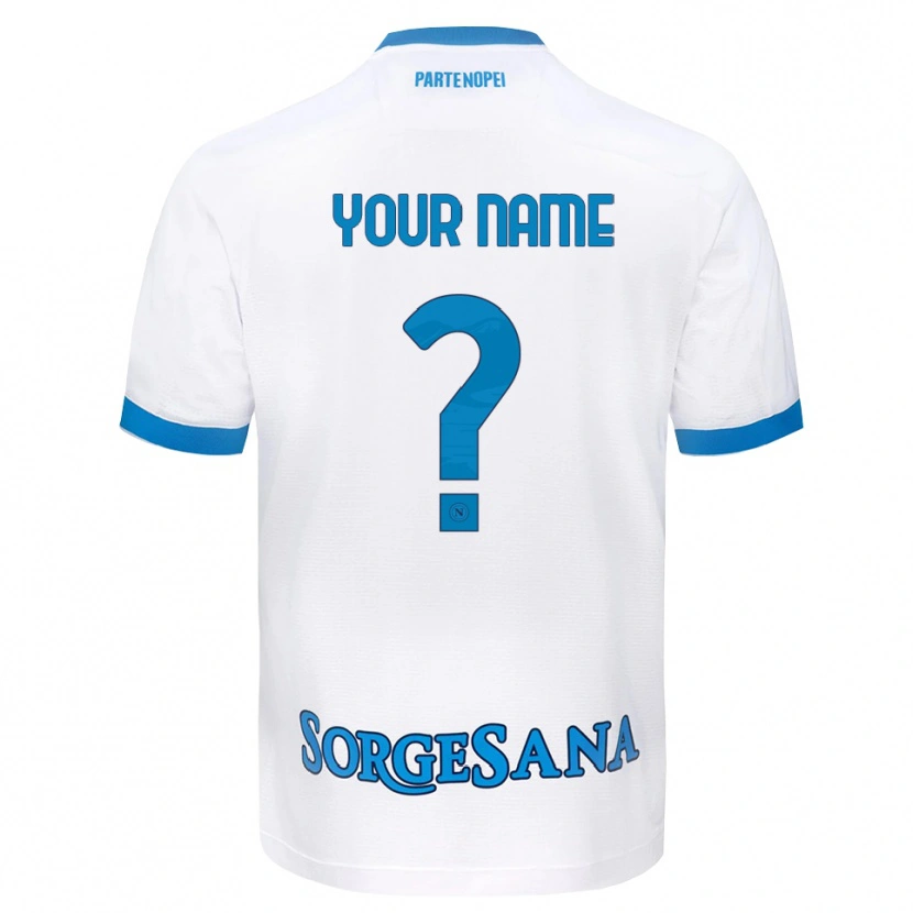 Danxen Kvinnor Ditt Namn #0 Vit Himmelblå Bortatröja Matchtröjor 2026/27 Tröjor T-Tröja