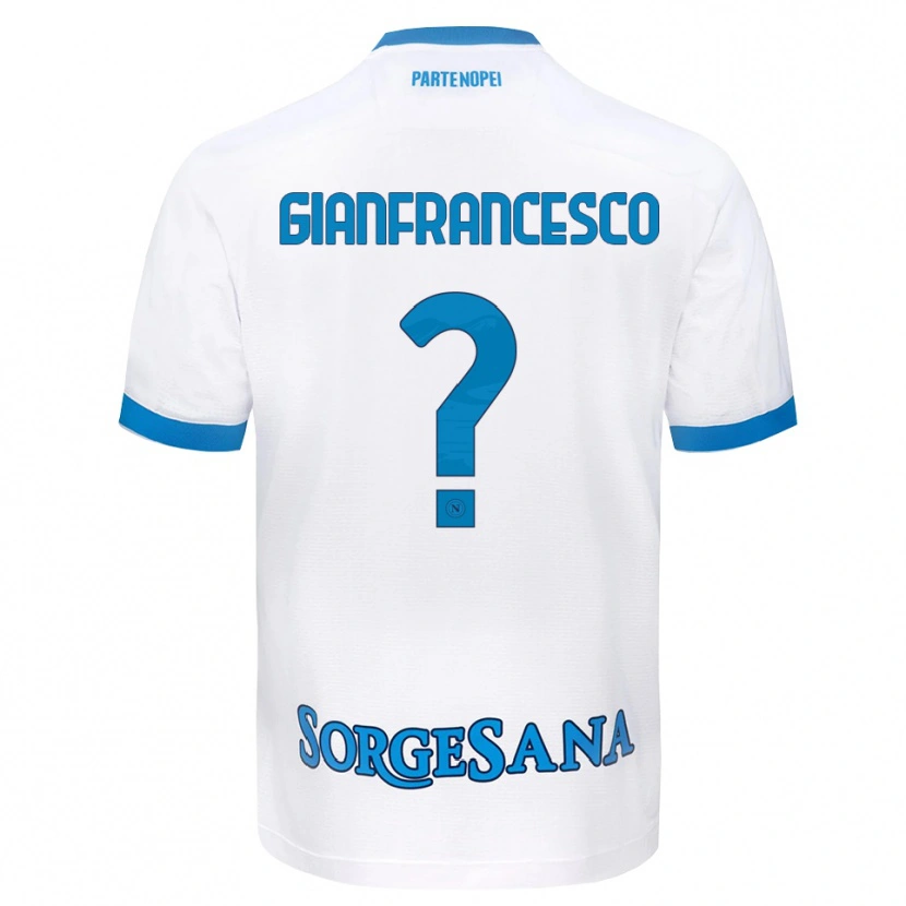 Danxen Kvinnor Sergio Gianfrancesco #0 Vit Himmelblå Bortatröja Matchtröjor 2026/27 Tröjor T-Tröja
