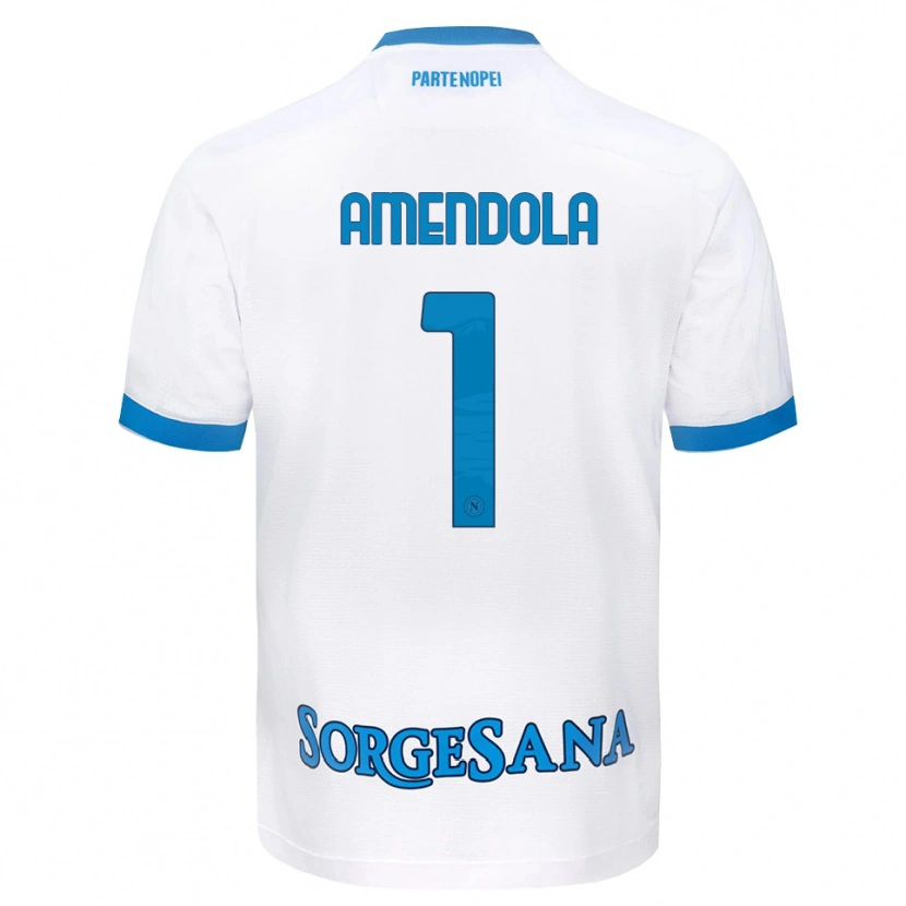 Danxen Kvinnor Antonio Amendola #1 Vit Himmelblå Bortatröja Matchtröjor 2026/27 Tröjor T-Tröja