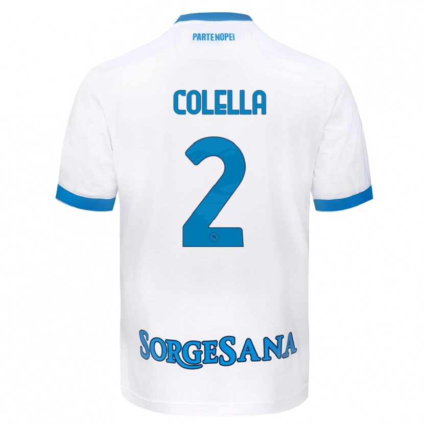 Danxen Kvinnor Raffaele Colella #2 Vit Himmelblå Bortatröja Matchtröjor 2026/27 Tröjor T-Tröja