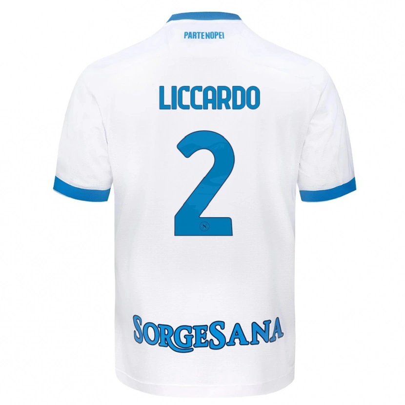Danxen Kvinnor Christian Liccardo #2 Vit Himmelblå Bortatröja Matchtröjor 2026/27 Tröjor T-Tröja