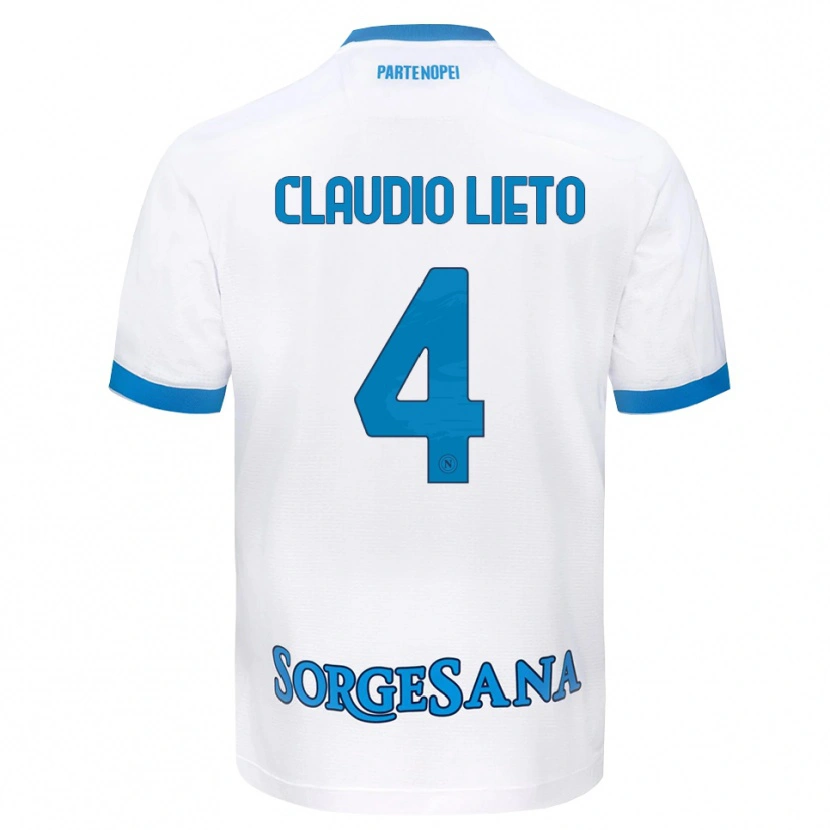 Danxen Kvinnor Claudio Lieto #4 Vit Himmelblå Bortatröja Matchtröjor 2026/27 Tröjor T-Tröja