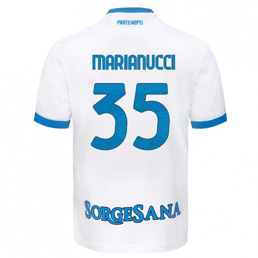 Danxen Kvinnor Luca Marianucci #35 Vit Himmelblå Bortatröja Matchtröjor 2026/27 Tröjor T-Tröja