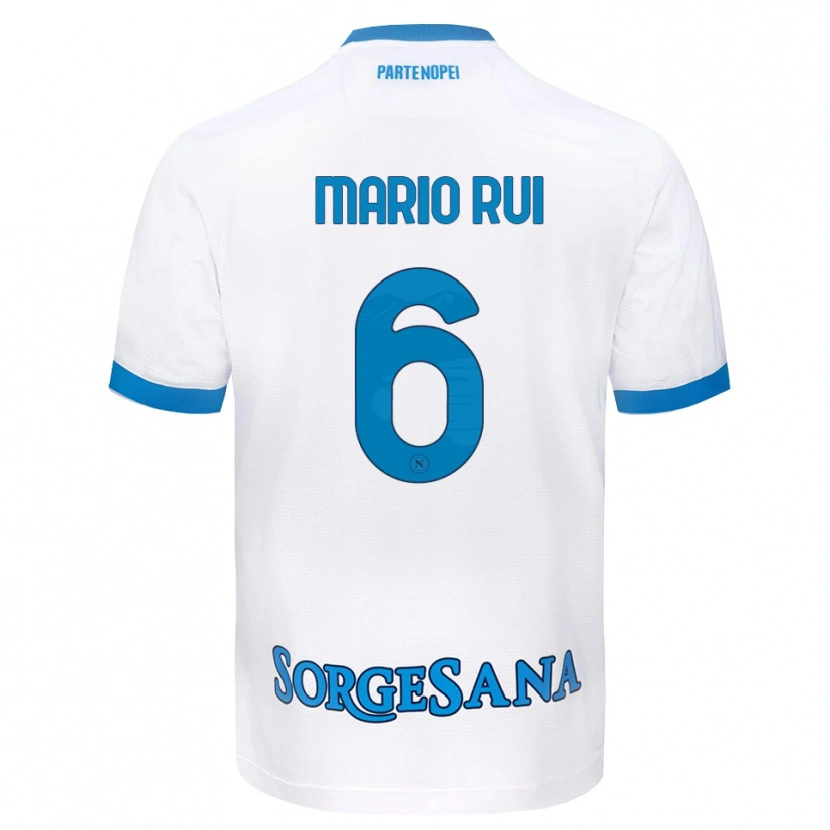 Danxen Kvinnor Mario Rui #6 Vit Himmelblå Bortatröja Matchtröjor 2026/27 Tröjor T-Tröja