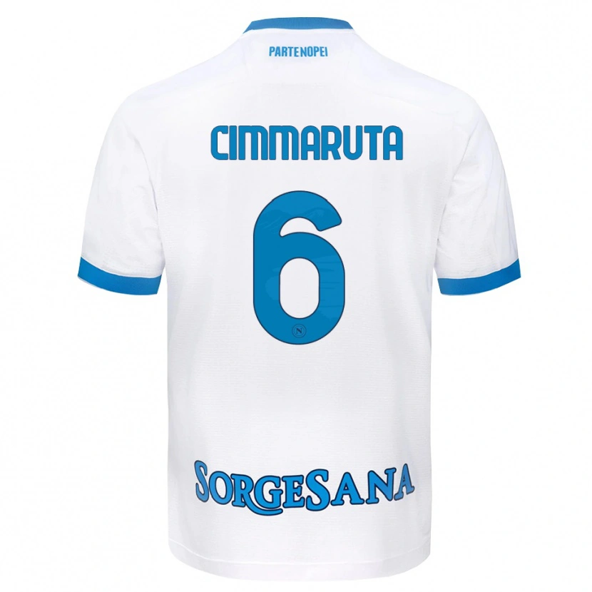Danxen Kvinnor Antonio Cimmaruta #6 Vit Himmelblå Bortatröja Matchtröjor 2026/27 Tröjor T-Tröja
