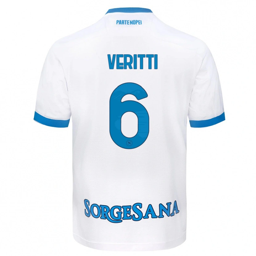Danxen Kvinnor Federica Veritti #6 Vit Himmelblå Bortatröja Matchtröjor 2026/27 Tröjor T-Tröja
