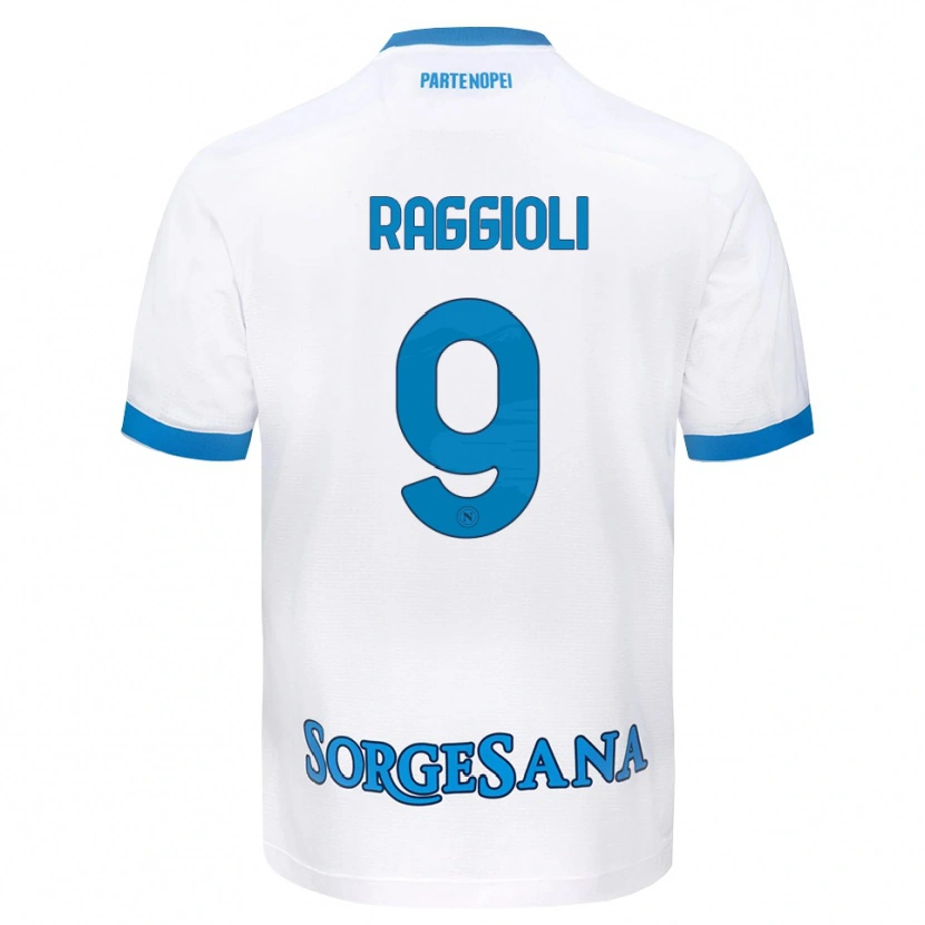 Danxen Kvinnor Christian Raggioli #9 Vit Himmelblå Bortatröja Matchtröjor 2026/27 Tröjor T-Tröja