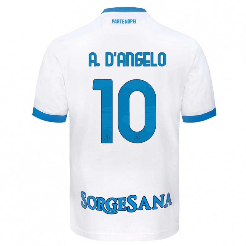 Danxen Kvinnor Adrian D'angelo #10 Vit Himmelblå Bortatröja Matchtröjor 2026/27 Tröjor T-Tröja