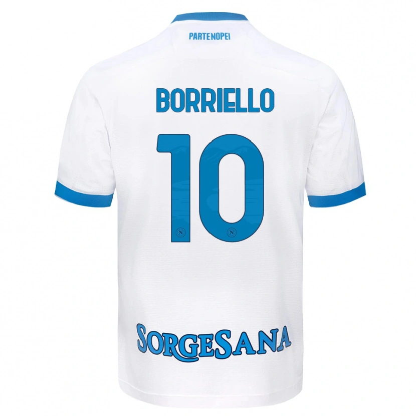 Danxen Kvinnor Salvatore Borriello #10 Vit Himmelblå Bortatröja Matchtröjor 2026/27 Tröjor T-Tröja