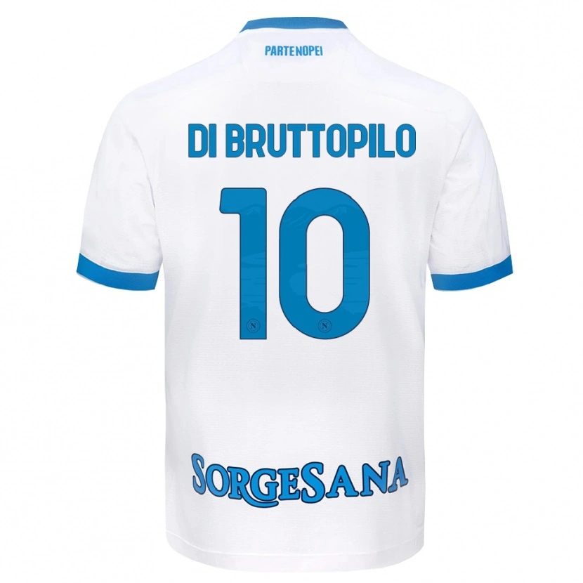 Danxen Kvinnor Giuseppe Ambrosino Di Bruttopilo #10 Vit Himmelblå Bortatröja Matchtröjor 2026/27 Tröjor T-Tröja