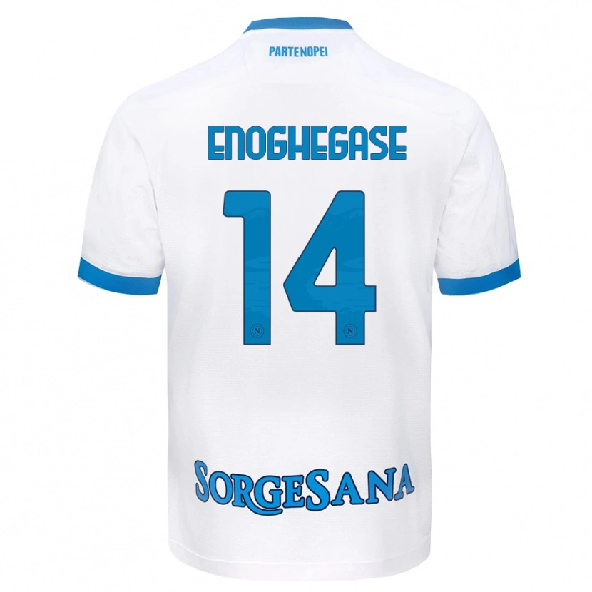 Danxen Kvinnor Favour Enoghegase #14 Vit Himmelblå Bortatröja Matchtröjor 2026/27 Tröjor T-Tröja