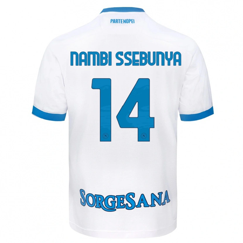 Danxen Kvinnor Violah Nambi Ssebunya #14 Vit Himmelblå Bortatröja Matchtröjor 2026/27 Tröjor T-Tröja