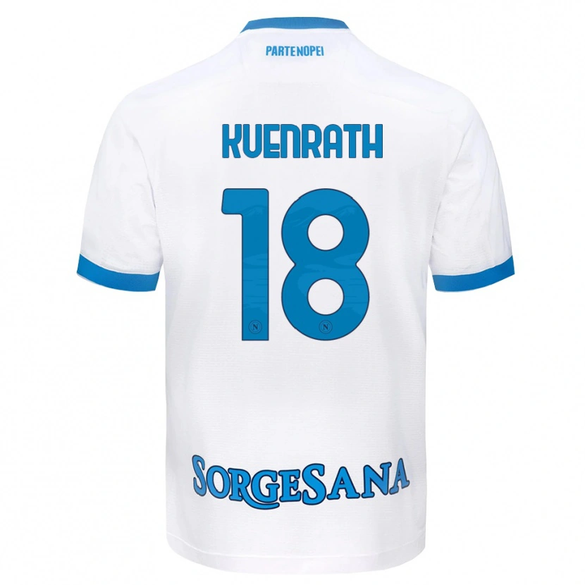 Danxen Kvinnor Melanie Kuenrath #18 Vit Himmelblå Bortatröja Matchtröjor 2026/27 Tröjor T-Tröja