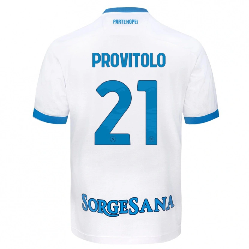 Danxen Kvinnor Vincenzo Provitolo #21 Vit Himmelblå Bortatröja Matchtröjor 2026/27 Tröjor T-Tröja