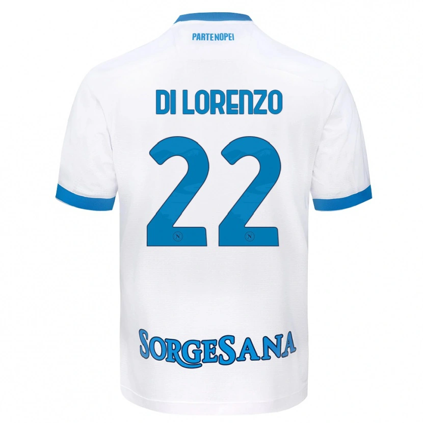 Danxen Kvinnor Giovanni Di Lorenzo #22 Vit Himmelblå Bortatröja Matchtröjor 2026/27 Tröjor T-Tröja