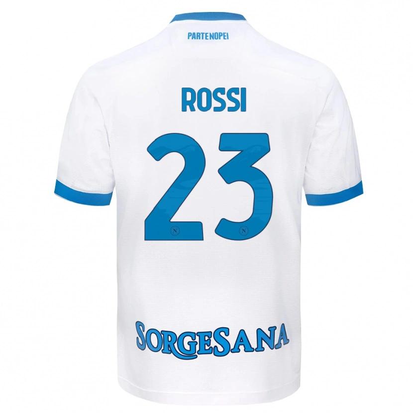 Danxen Kvinnor Leonardo Rossi #23 Vit Himmelblå Bortatröja Matchtröjor 2026/27 Tröjor T-Tröja