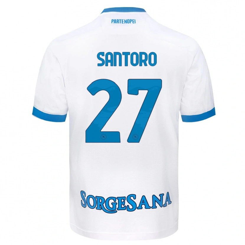 Danxen Kvinnor Erika Santoro #27 Vit Himmelblå Bortatröja Matchtröjor 2026/27 Tröjor T-Tröja