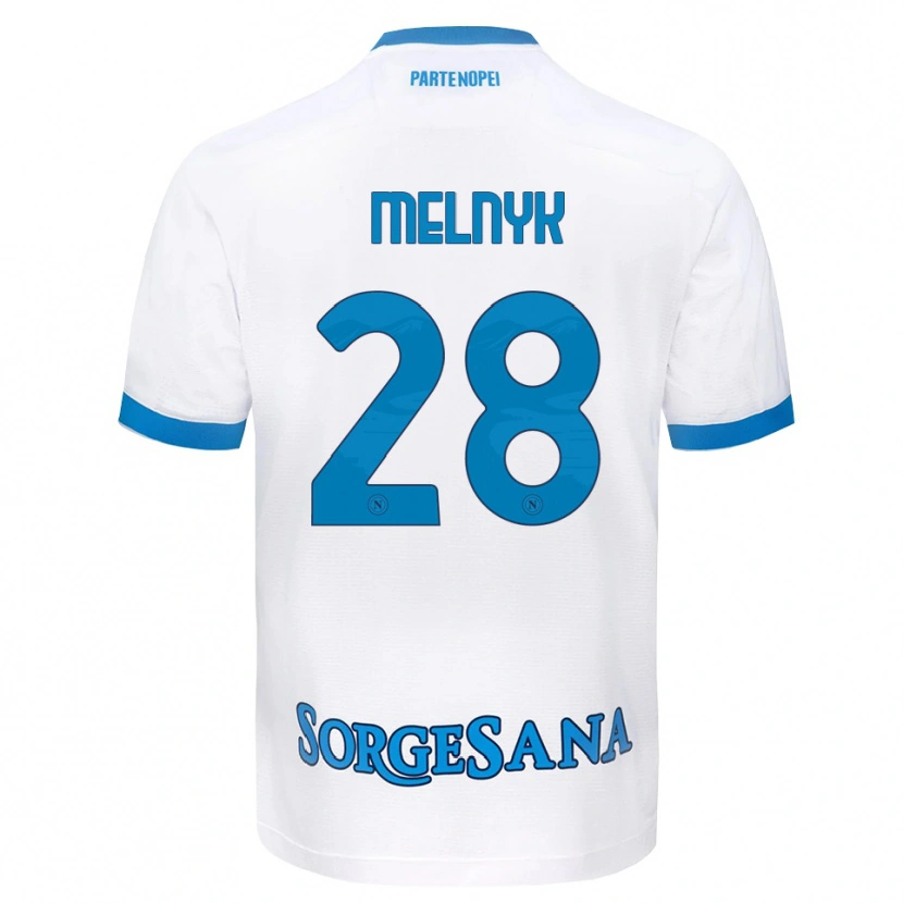 Danxen Kvinnor Mykyta Melnyk #28 Vit Himmelblå Bortatröja Matchtröjor 2026/27 Tröjor T-Tröja