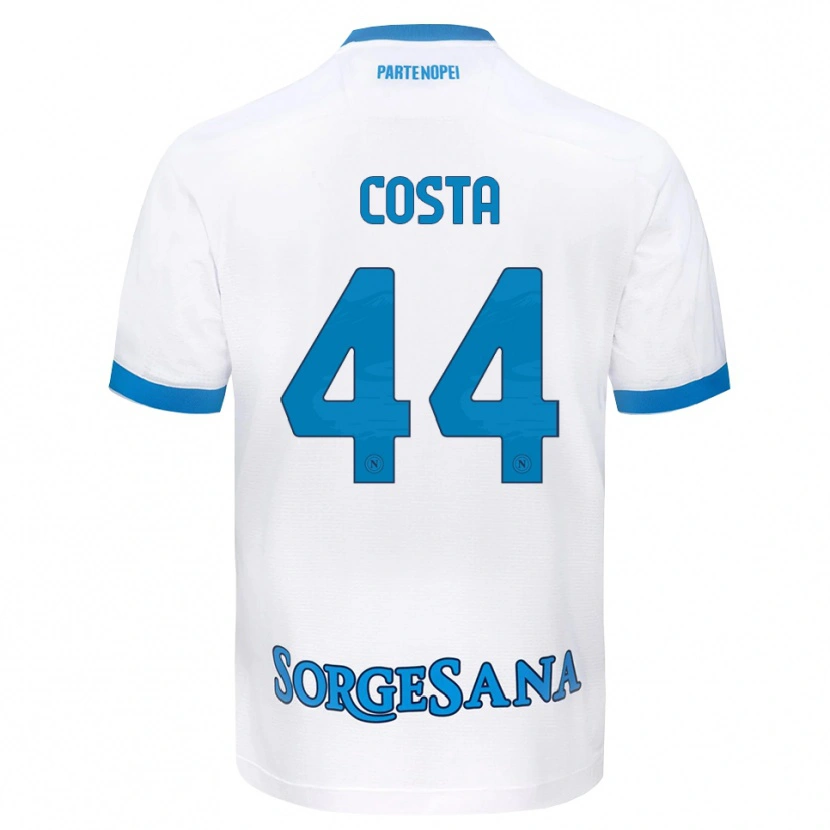 Danxen Kvinnor Filippo Costa #44 Vit Himmelblå Bortatröja Matchtröjor 2026/27 Tröjor T-Tröja