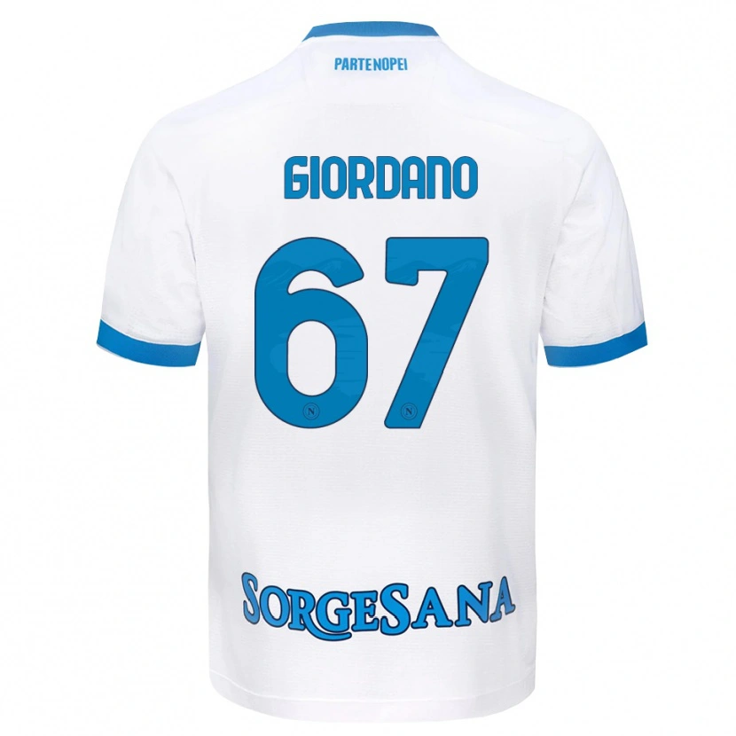 Danxen Kvinnor Michela Giordano #67 Vit Himmelblå Bortatröja Matchtröjor 2026/27 Tröjor T-Tröja