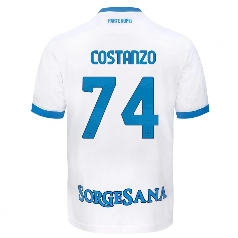 Danxen Kvinnor Davide Costanzo #74 Vit Himmelblå Bortatröja Matchtröjor 2026/27 Tröjor T-Tröja