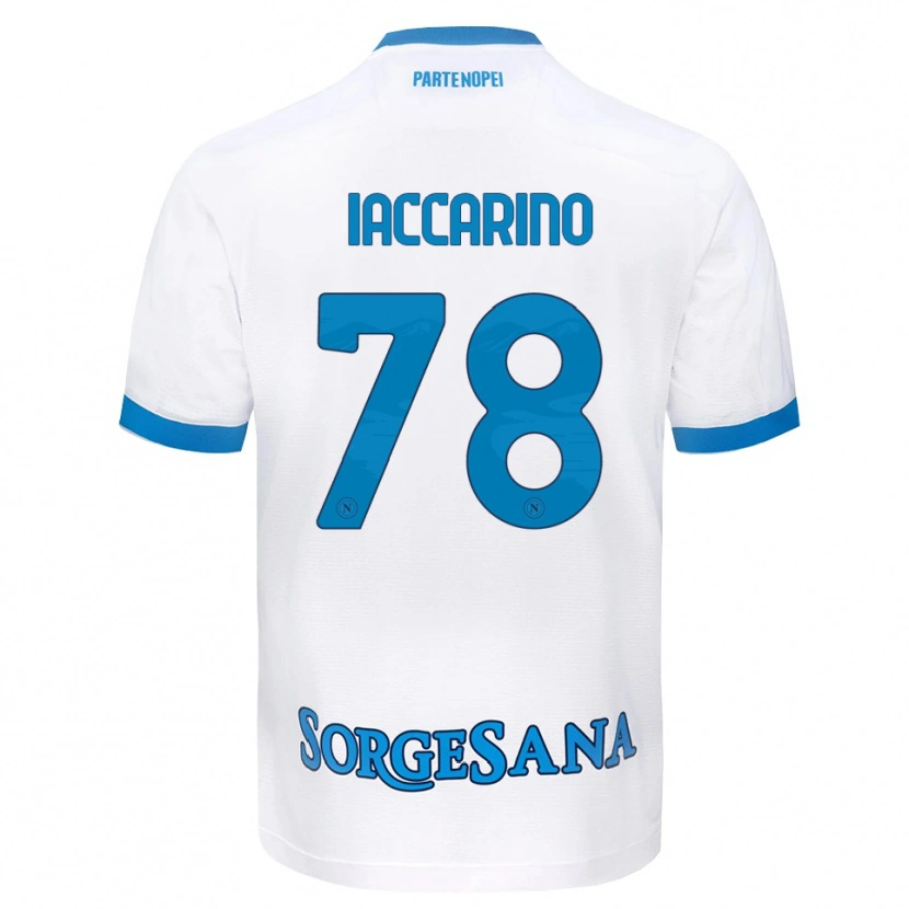 Danxen Kvinnor Gennaro Iaccarino #78 Vit Himmelblå Bortatröja Matchtröjor 2026/27 Tröjor T-Tröja