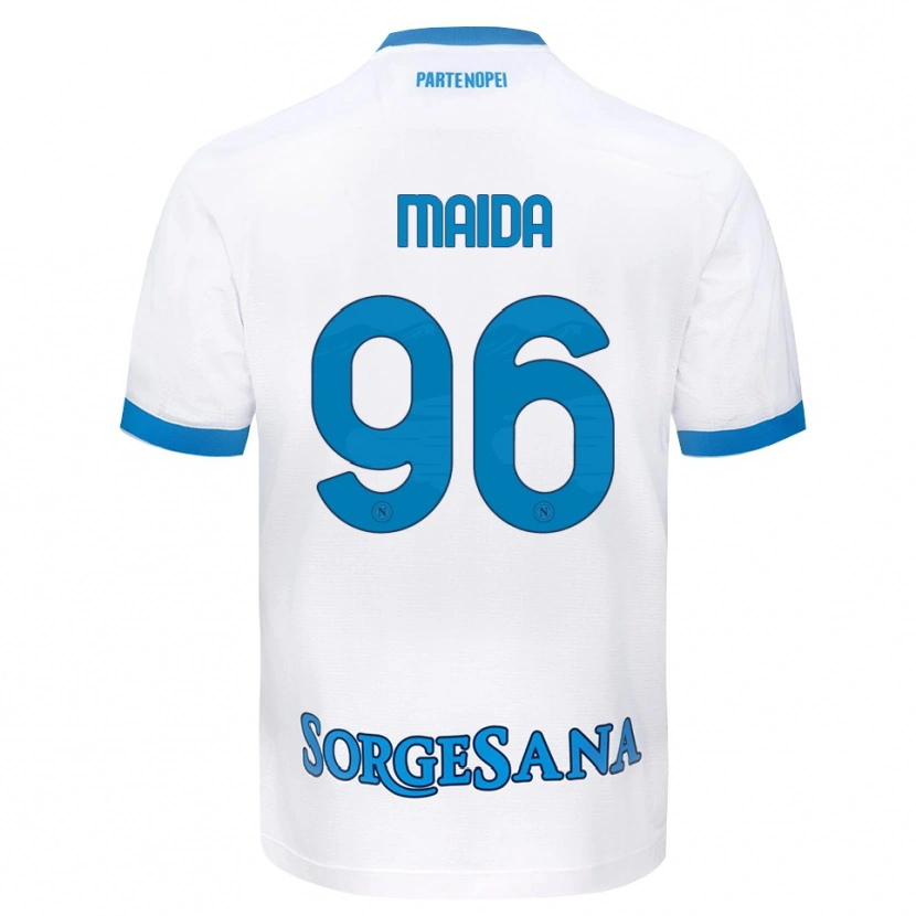 Danxen Kvinnor Giuseppe Maida #96 Vit Himmelblå Bortatröja Matchtröjor 2026/27 Tröjor T-Tröja