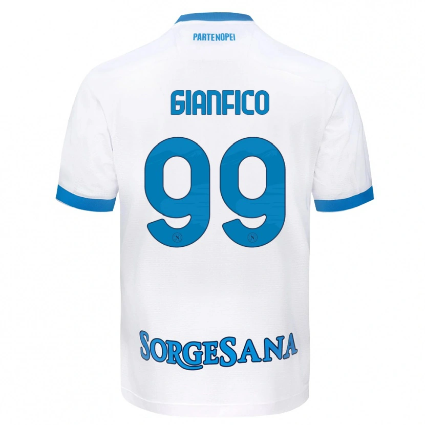 Danxen Kvinnor Maria Morena Gianfico #99 Vit Himmelblå Bortatröja Matchtröjor 2026/27 Tröjor T-Tröja