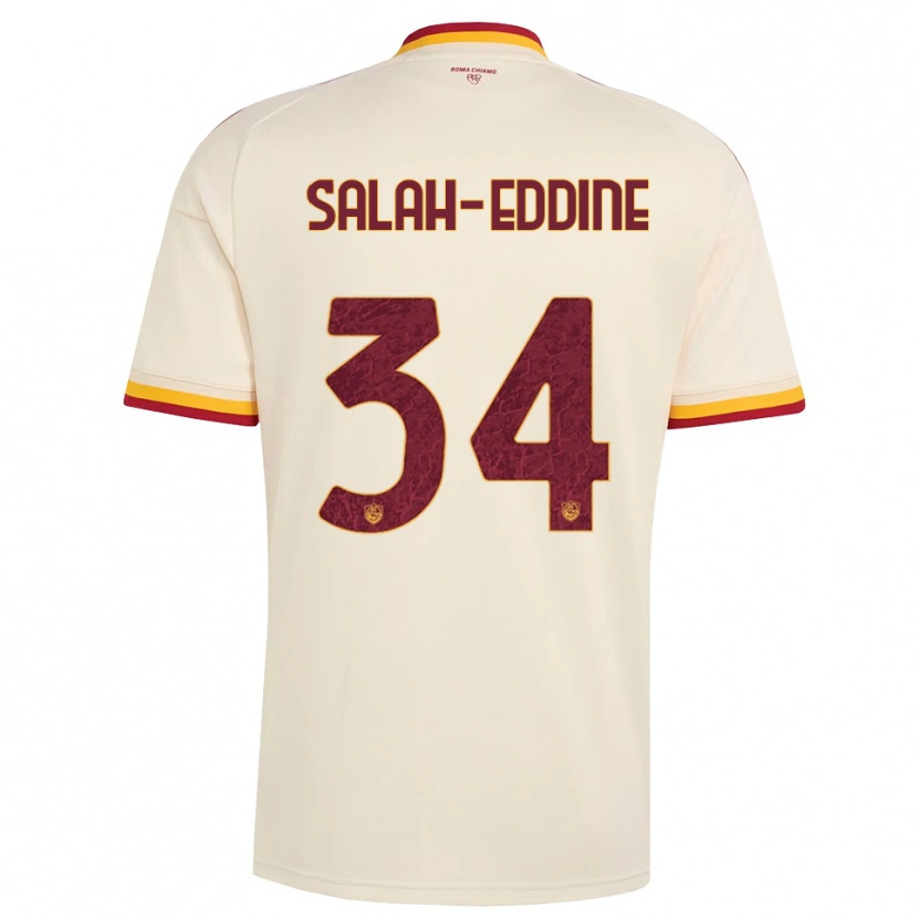 Danxen Kvinnor Anass Salah-Eddine #34 Champagne Röd Gul Bortatröja Matchtröjor 2026/27 Tröjor T-Tröja