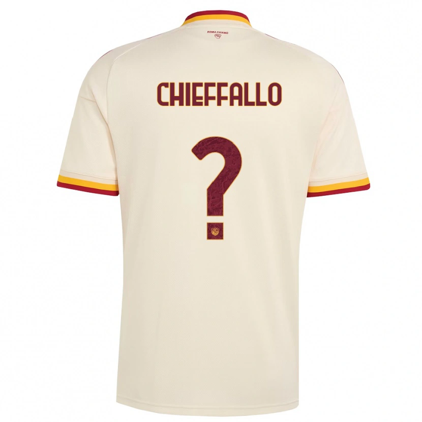 Danxen Kvinnor Niccolò Chieffallo #0 Champagne Röd Gul Bortatröja Matchtröjor 2026/27 Tröjor T-Tröja