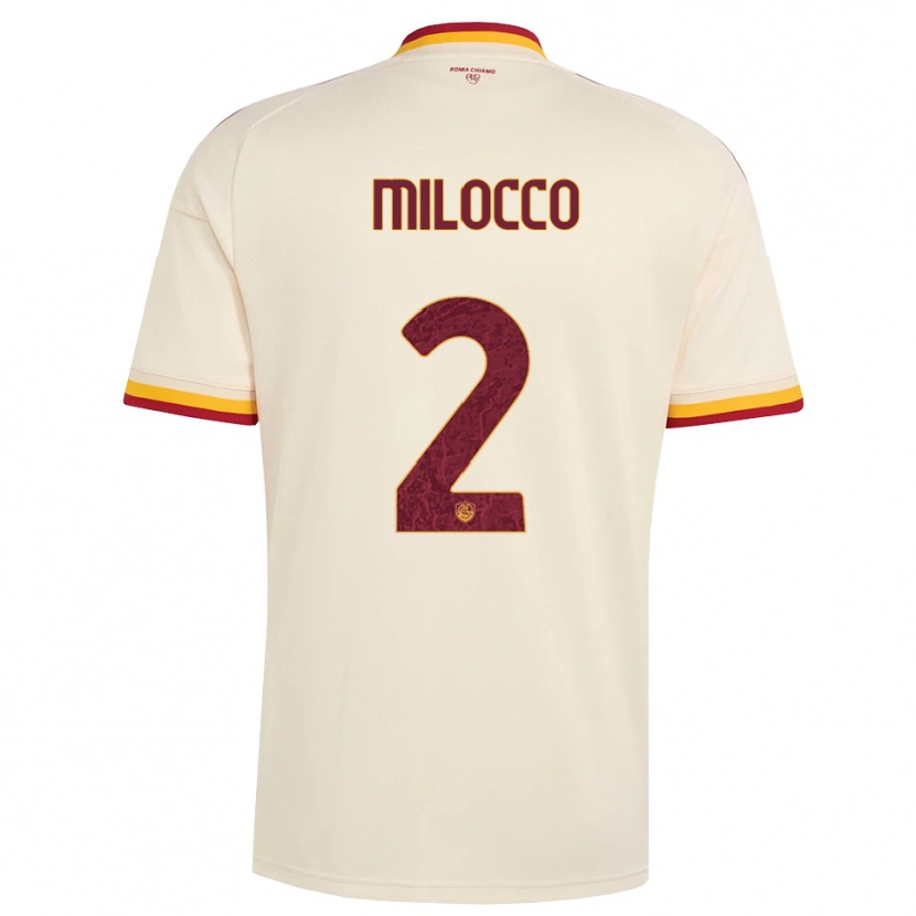 Danxen Kvinnor Matias Milocco #2 Champagne Röd Gul Bortatröja Matchtröjor 2026/27 Tröjor T-Tröja