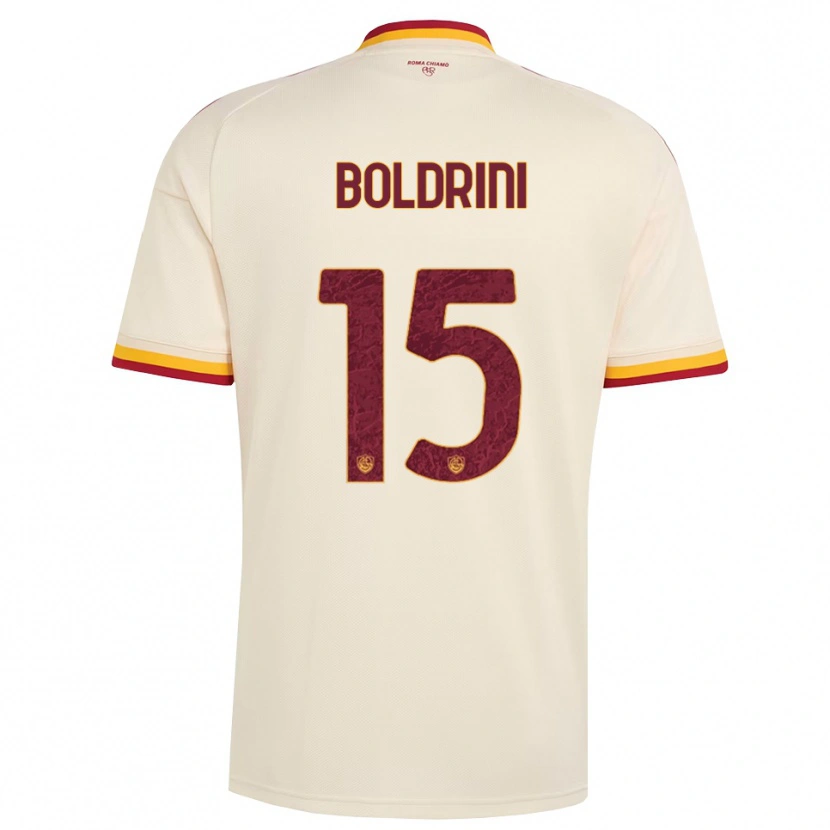 Danxen Kvinnor Mattia Boldrini #15 Champagne Röd Gul Bortatröja Matchtröjor 2026/27 Tröjor T-Tröja