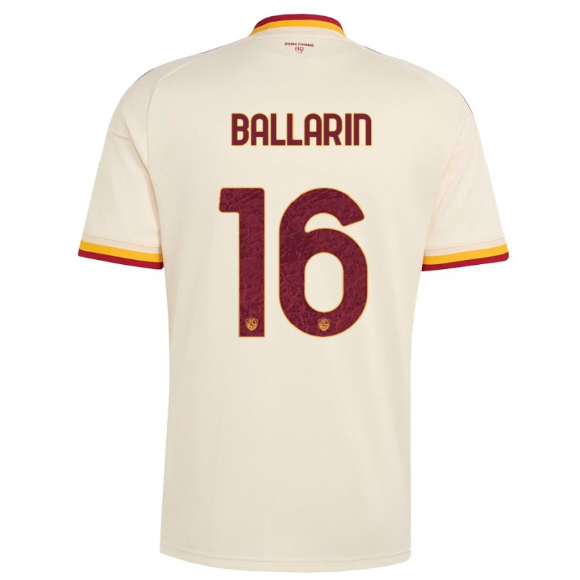 Danxen Kvinnor Francesco Ballarin #16 Champagne Röd Gul Bortatröja Matchtröjor 2026/27 Tröjor T-Tröja