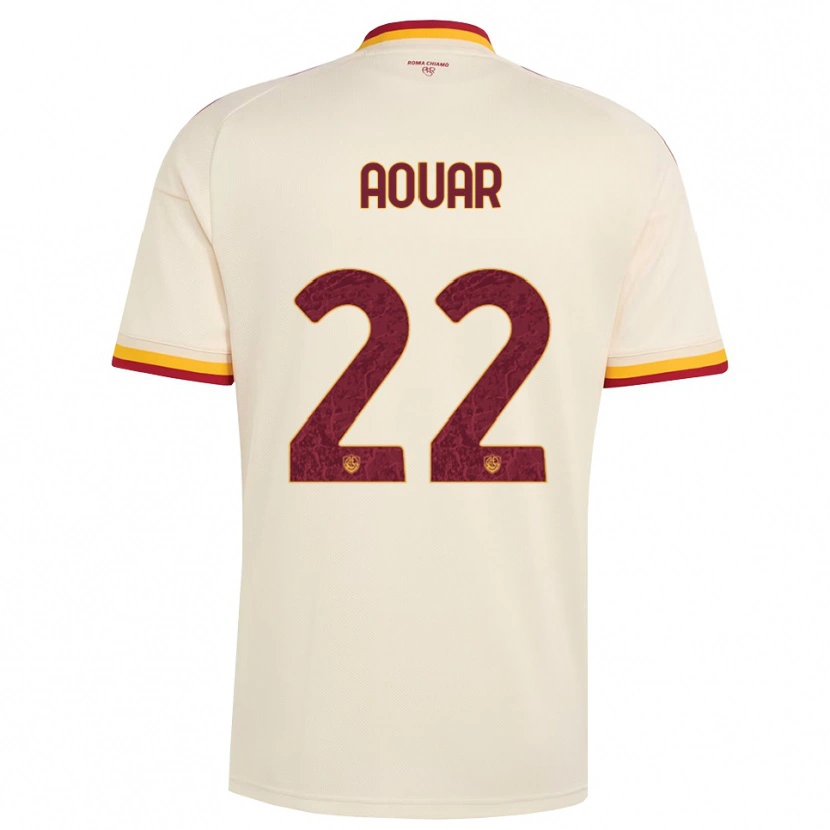 Danxen Kvinnor Houssem Aouar #22 Champagne Röd Gul Bortatröja Matchtröjor 2026/27 Tröjor T-Tröja