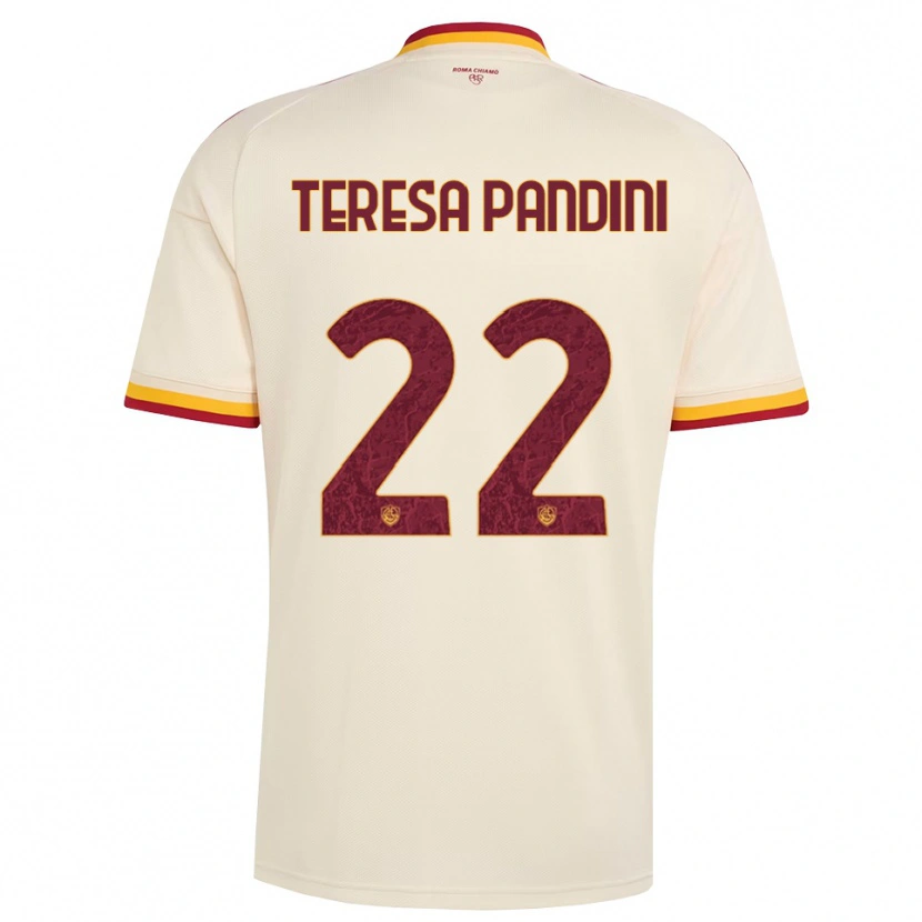 Danxen Kvinnor Marta Teresa Pandini #22 Champagne Röd Gul Bortatröja Matchtröjor 2026/27 Tröjor T-Tröja