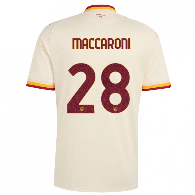 Danxen Kvinnor Valerio Maccaroni #28 Champagne Röd Gul Bortatröja Matchtröjor 2026/27 Tröjor T-Tröja