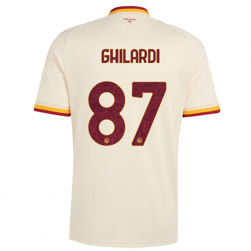 Danxen Kvinnor Daniele Ghilardi #87 Champagne Röd Gul Bortatröja Matchtröjor 2026/27 Tröjor T-Tröja