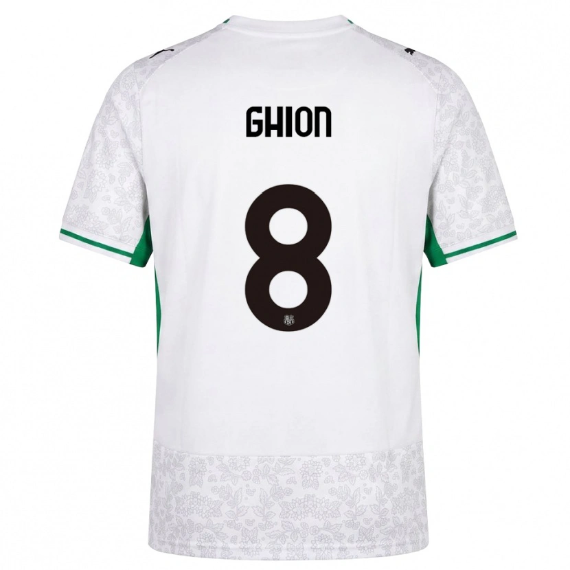 Danxen Kvinnor Andrea Ghion #8 Vit Svart Grön Bortatröja Matchtröjor 2026/27 Tröjor T-Tröja