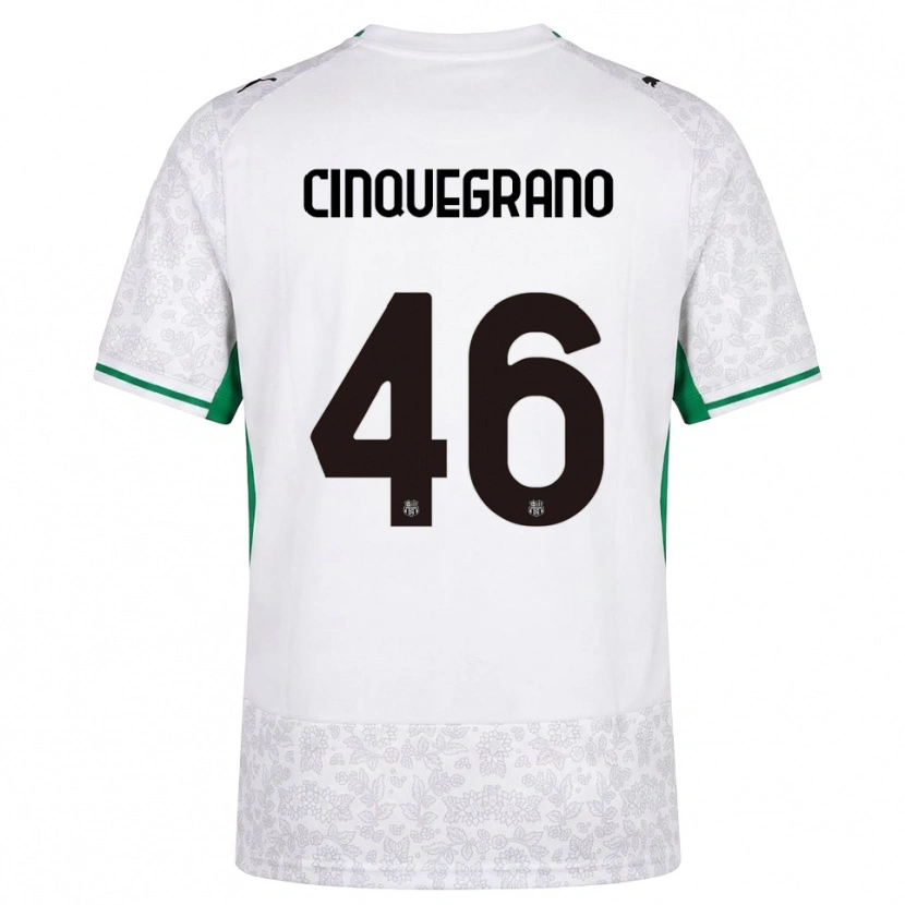 Danxen Kvinnor Simone Cinquegrano #46 Vit Svart Grön Bortatröja Matchtröjor 2026/27 Tröjor T-Tröja