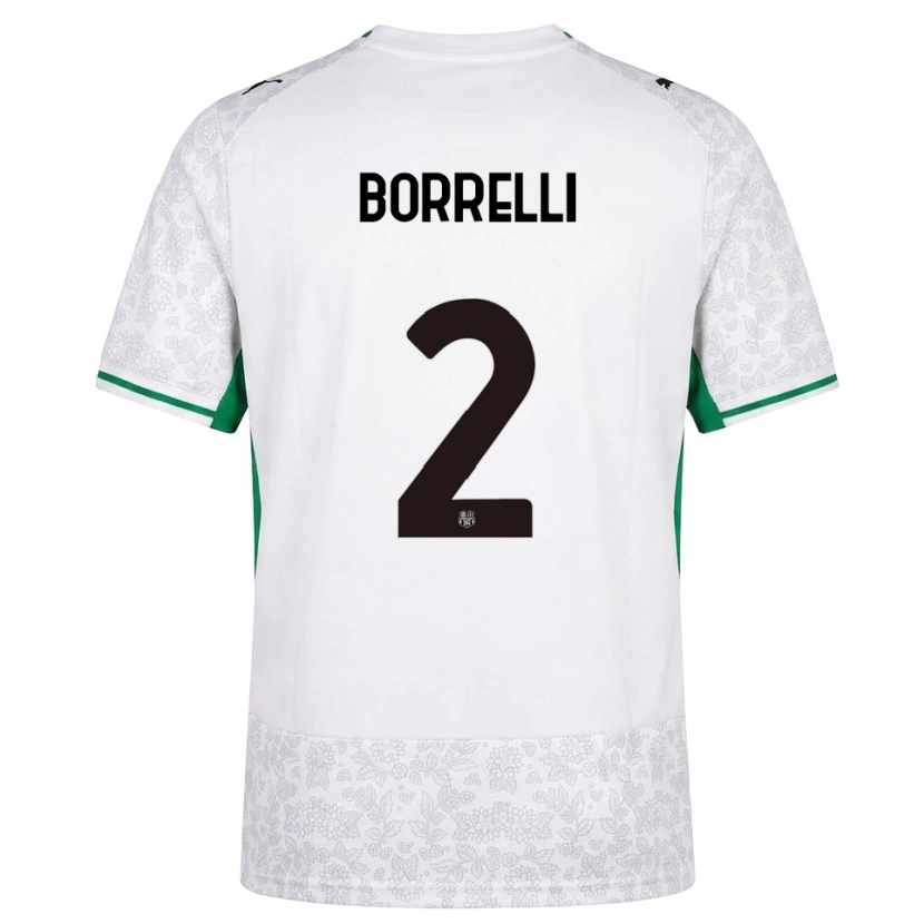 Danxen Kvinnor Michele Borrelli #2 Vit Svart Grön Bortatröja Matchtröjor 2026/27 Tröjor T-Tröja