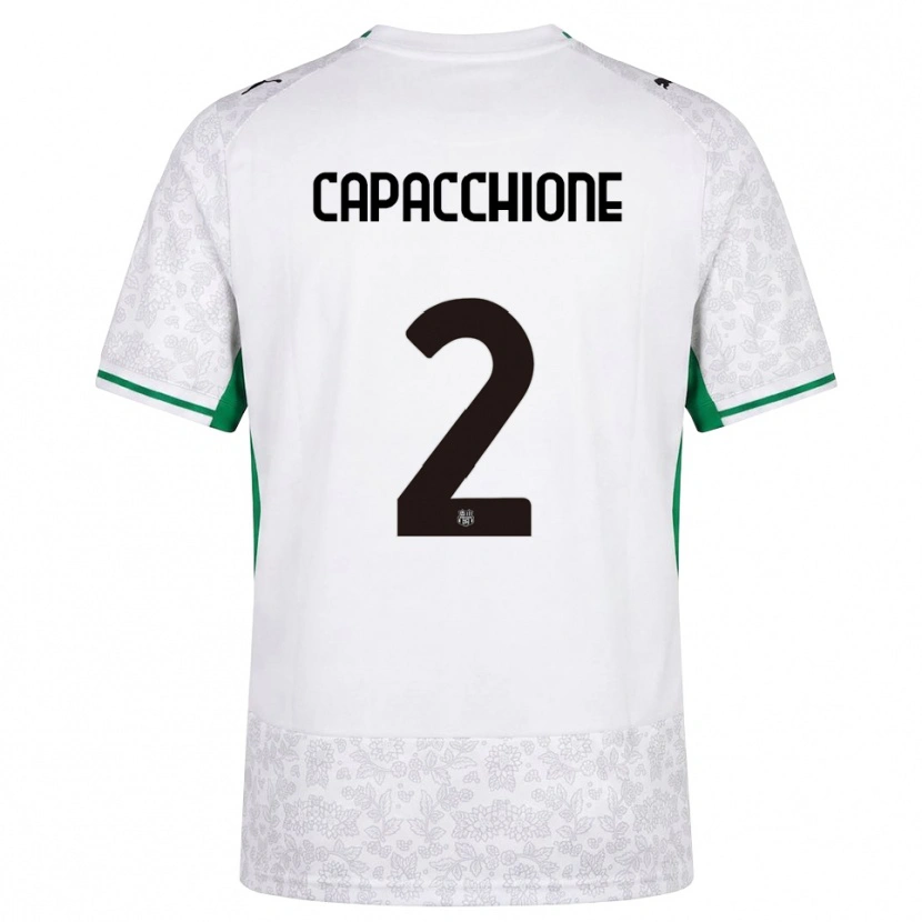 Danxen Kvinnor Cristian Capacchione #2 Vit Svart Grön Bortatröja Matchtröjor 2026/27 Tröjor T-Tröja