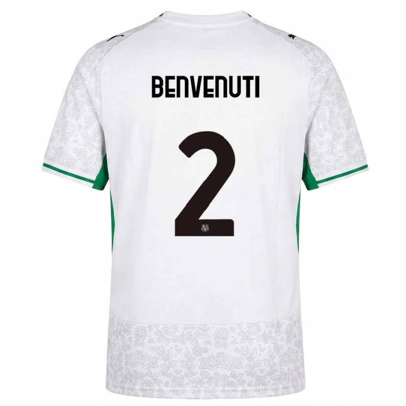 Danxen Kvinnor Giacomo Benvenuti #2 Vit Svart Grön Bortatröja Matchtröjor 2026/27 Tröjor T-Tröja