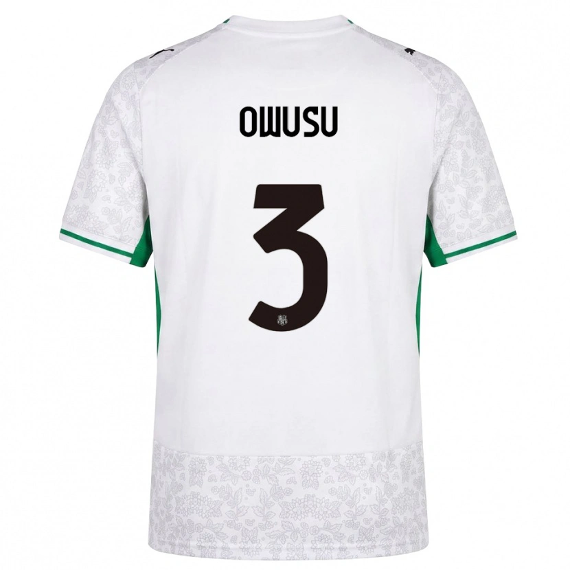 Danxen Kvinnor Gideon Owusu #3 Vit Svart Grön Bortatröja Matchtröjor 2026/27 Tröjor T-Tröja